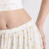 Desenli nervürlü pijama şortu Desenli nervürlü pijama şortu