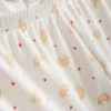 Desenli nervürlü pijama şortu Desenli nervürlü pijama şortu