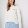 Desenli pamuklu bisiklet yaka pijama takımı Desenli pamuklu bisiklet yaka pijama takımı