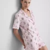 Desenli teddy boyfriend kısa pijama Desenli teddy boyfriend kısa pijama