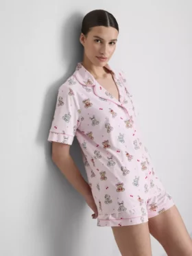Desenli teddy boyfriend kısa pijama Desenli teddy boyfriend kısa pijama