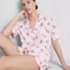 Desenli teddy boyfriend kısa pijama Desenli teddy boyfriend kısa pijama