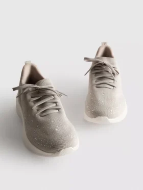 Diamante detaylı slip-on sneakerlar