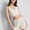 Dikişsiz baskılı kısa pijama cami Dikişsiz baskılı kısa pijama cami