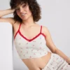 Dikişsiz baskılı kısa pijama cami Dikişsiz baskılı kısa pijama cami