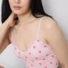 Dikişsiz baskılı kısa pijama cami Dikişsiz baskılı kısa pijama cami