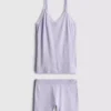 Dikişsiz cami şortlu pijama Dikişsiz cami şortlu pijama
