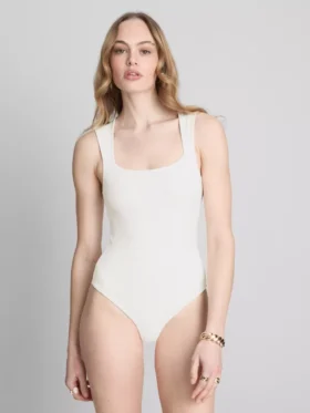 Dikişsiz kare yakalı bodysuit