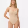 Dikişsiz, yuvarlak yakalı korseyi ve toparlayıcı iç giyim bodysuit Dikişsiz, yuvarlak yakalı korseyi ve toparlayıcı iç giyim bodysuit
