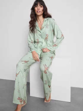 Disney’in Bambi çizgili boyfriend pijamaları