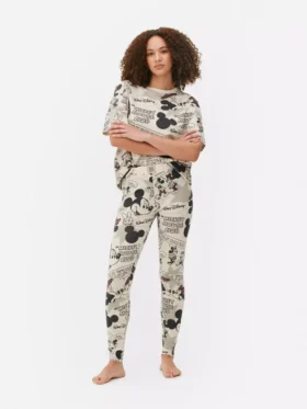 Disney’in Mickey Mouse retro çizgi roman pijama taytları