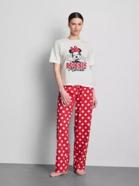 Disney’in Minnie Mouse pamuklu desenli pijamaları