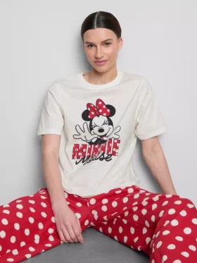 Disney’in Minnie Mouse pamuklu desenli pijamaları
