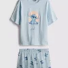 Disney’in Stitch desenli pamuklu kısa pijamaları Disney’in Stitch desenli pamuklu kısa pijamaları