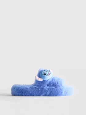 Disney’in Stitch karakterli, kabarık, çift kayışlı Ev Terlikleri