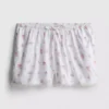 Dobby pamuklu çiçek desenli pijama şortu Dobby pamuklu çiçek desenli pijama şortu