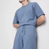 Dokulu büzgülü pijama şortu