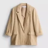 Dokulu çentikli yakalı blazer Dokulu çentikli yakalı blazer