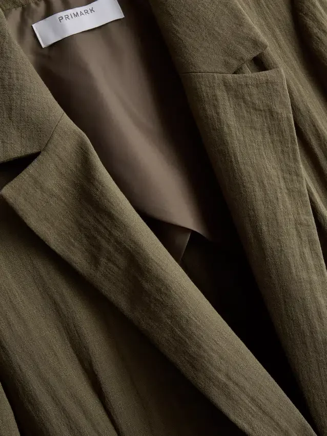 Dokulu çentikli yakalı blazer Dokulu çentikli yakalı blazer