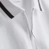 Dokulu fermuarlı polo gömlek