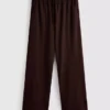 Dokulu geniş paça pantolon Dokulu geniş paça pantolon