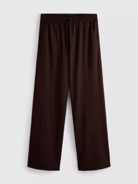 Dokulu geniş paça pantolon