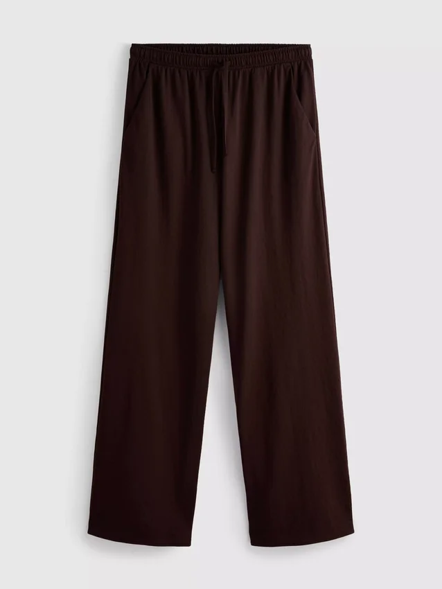 Dokulu geniş paça pantolon Dokulu geniş paça pantolon
