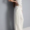 Dokulu geniş paça pantolon Dokulu geniş paça pantolon