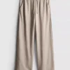 Dokulu geniş paça pantolon Dokulu geniş paça pantolon