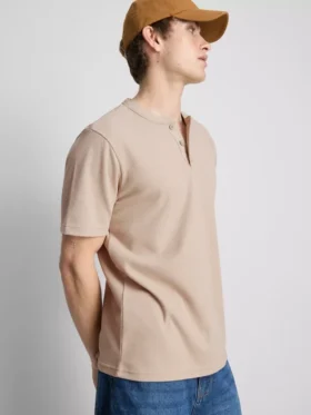 Dokulu henley gömlek