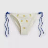 Dokulu limon desenli, yandan bağlamalı bikini altları Dokulu limon desenli, yandan bağlamalı bikini altları