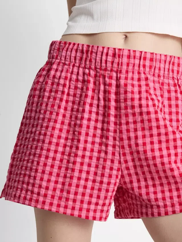 Dokuma pamuklu pijama şortu Dokuma pamuklu pijama şortu