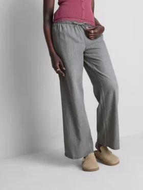 Düz paça denim eşofman altı