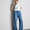 Düz paça denim eşofman altı Düz paça denim eşofman altı