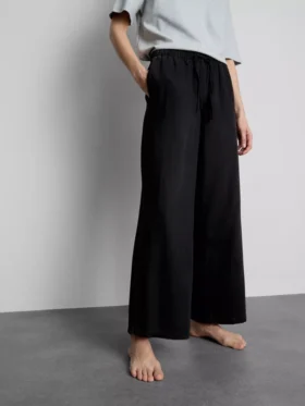 Düz paça denim eşofman altı