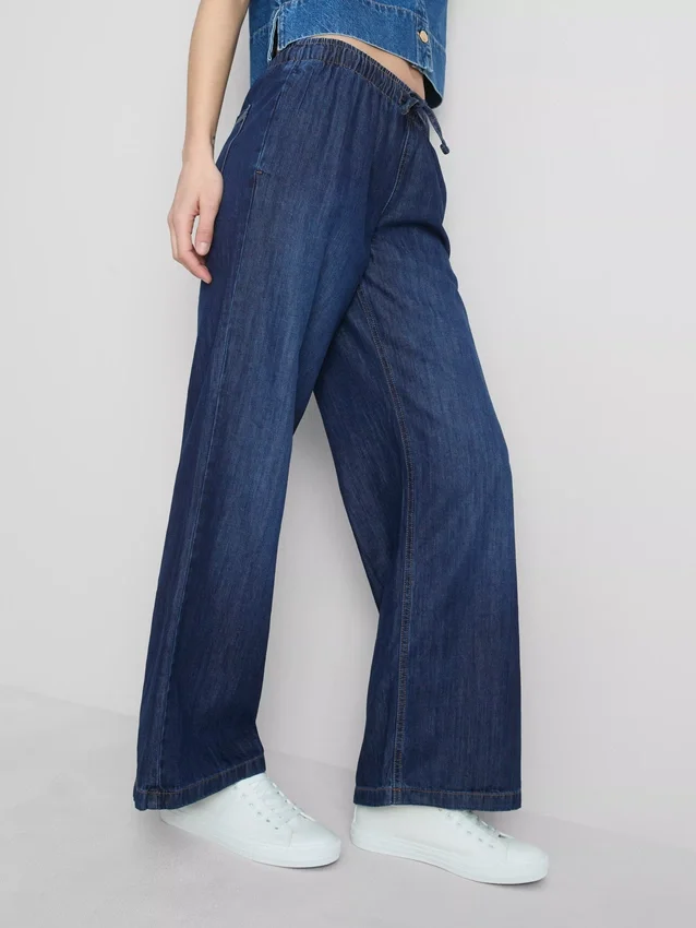 Düz paça denim eşofman altı Düz paça denim eşofman altı