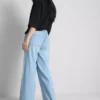 Düz paça denim eşofman altı Düz paça denim eşofman altı