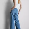 Düz paça denim eşofman altı Düz paça denim eşofman altı