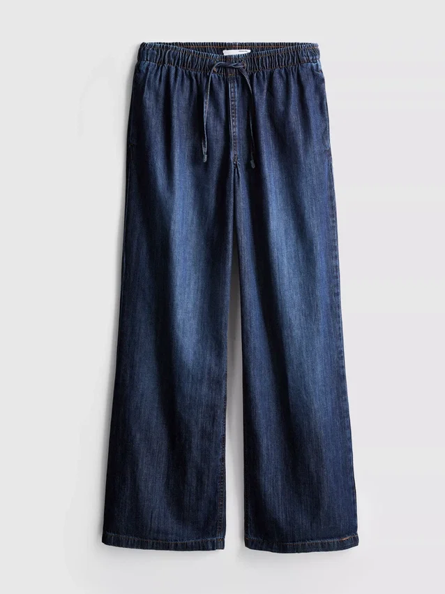 Düz paça denim eşofman altı Düz paça denim eşofman altı