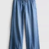 Düz paça denim eşofman altı Düz paça denim eşofman altı