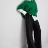 Elastik bel, geniş paça pantolon Elastik bel, geniş paça pantolon