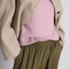 Elastik bel, geniş paça pantolon Elastik bel, geniş paça pantolon