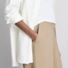 Elastik bel, geniş paça pantolon Elastik bel, geniş paça pantolon