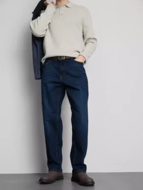 Esnek düz paça jean