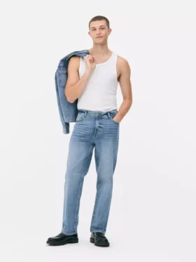 Esnek düz paça jean