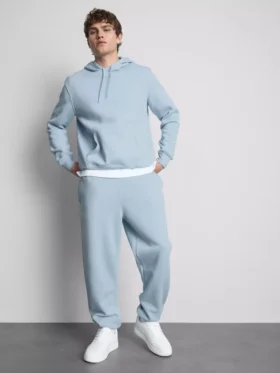 Essential büzgülü kapüşonlu sweatshirt