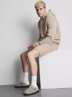 Essential büzgülü kapüşonlu sweatshirt