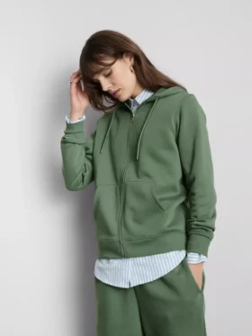 Essential fermuarlı kapüşonlu sweatshirt