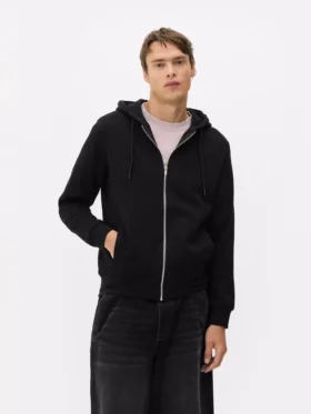 Fermuarlı kapüşonlu sweatshirt