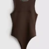File detaylı kolsuz bodysuit File detaylı kolsuz bodysuit